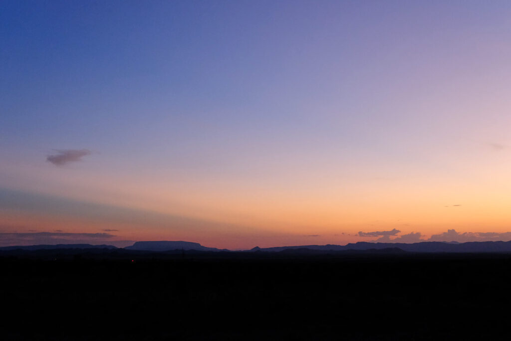 on the desert. Clean air,