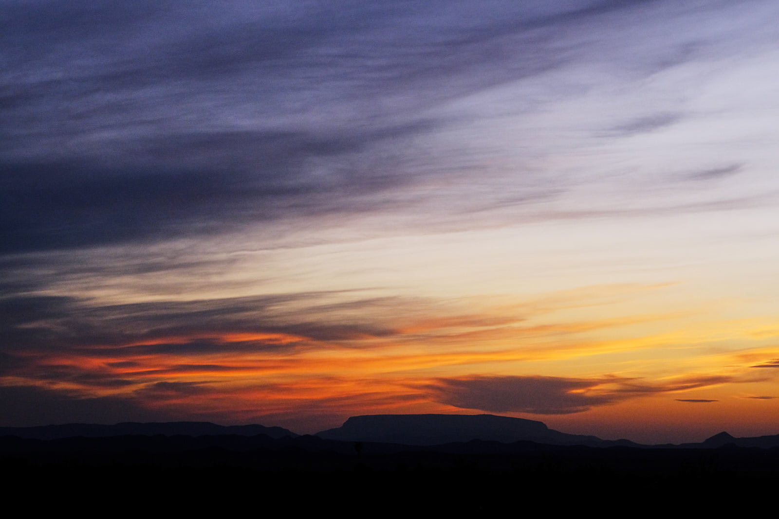 The hills touch each other gently